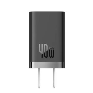 Cargador Rápido Baseus Gan5 Pro C+C 40W Negro