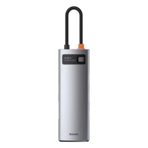 Adaptador Baseus Hub 8 En 1 Tipo C Multifuncional Gris