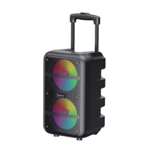 Altavoz Bluetooth Portátil V5.0 HAVIT SQ116BT Inalámbrico Diseño Multifunción, Sonido HD luces RGB con micrófono y control remoto Ideal para exteriores.
